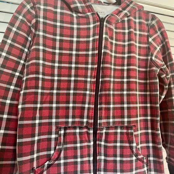 Kickee Pants Plaid Hooded Zip Up Sweater - Picture 3 of 4